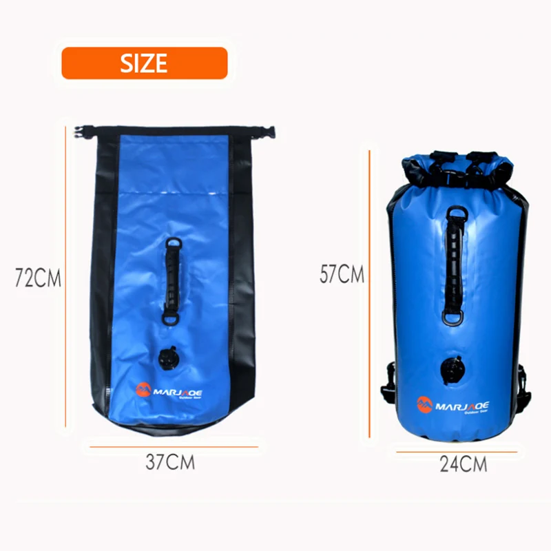 30L Outdoor Diving Swimming Bag Foldable PVC Waterproof Dry Bag Diving Compression Storage Backpack for Men and Women XA745Y