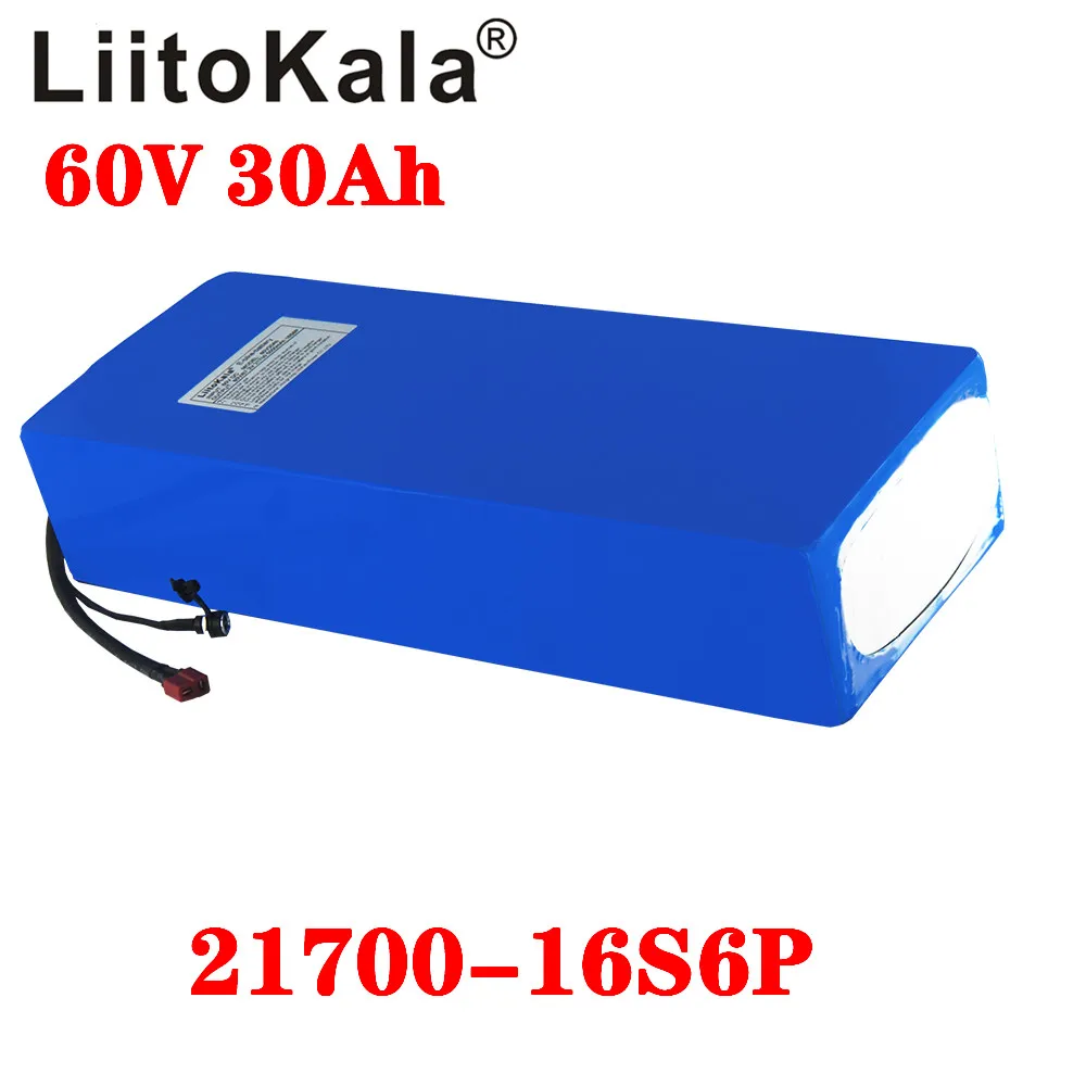 LiitoKala 60V 30ah electric scooter bateria  30AH Electric Bicycle Lithium Battery Scooter  1000W ebike battery