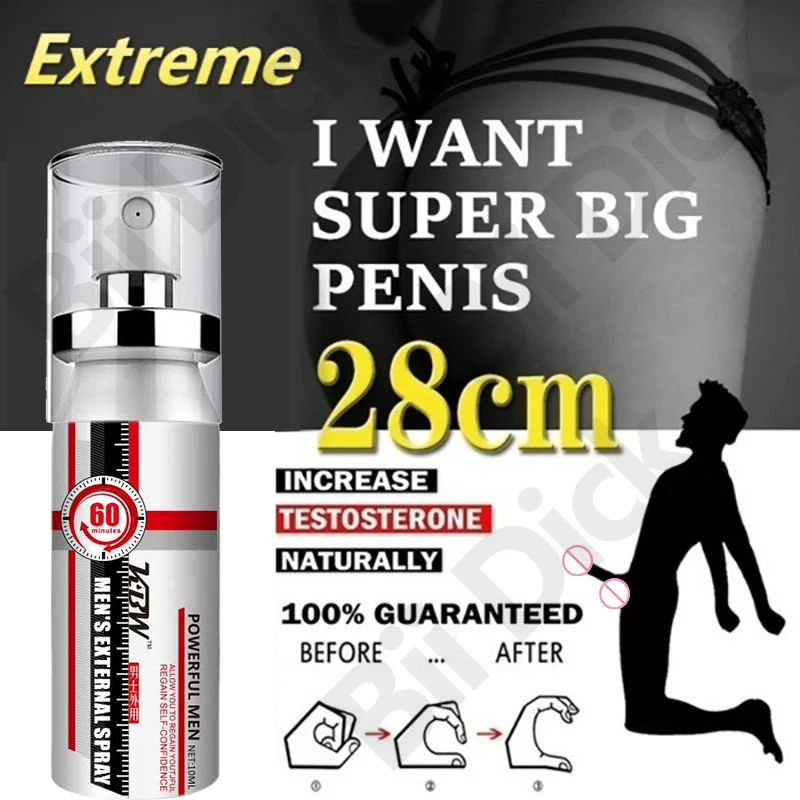 Male Sex Delay Spray 10ML Prevent Premature Ejaculation Penile Enlargement Erection Spray Lasting 60Minutes Sex Products For Men