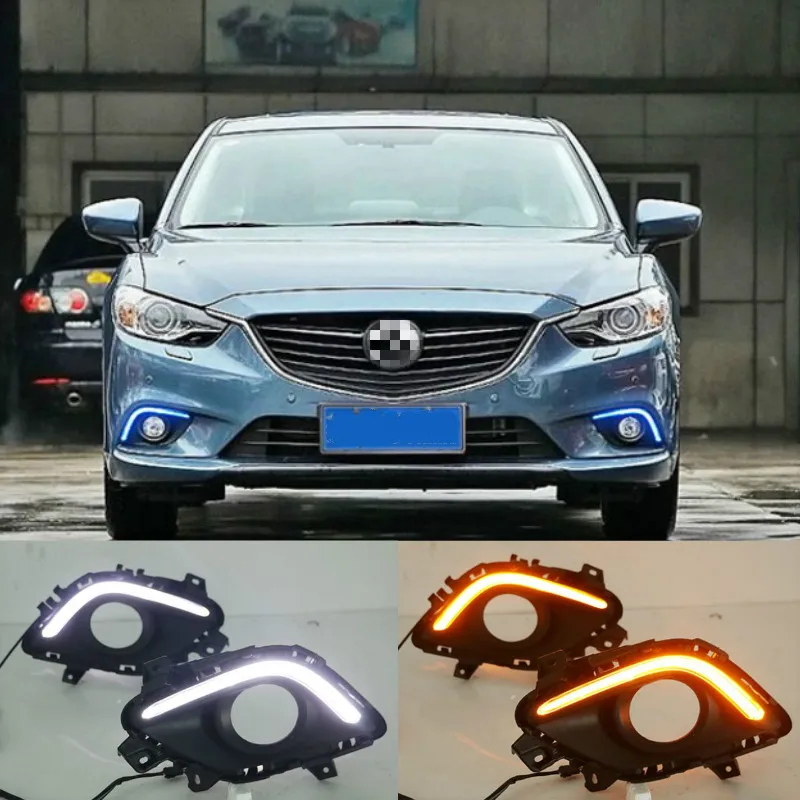 

2 Pcs DRL For Mazda 6 Mazda6 Atenza 2014-2016 LED DRL Daytime Running Lights Daylight Fog light cover