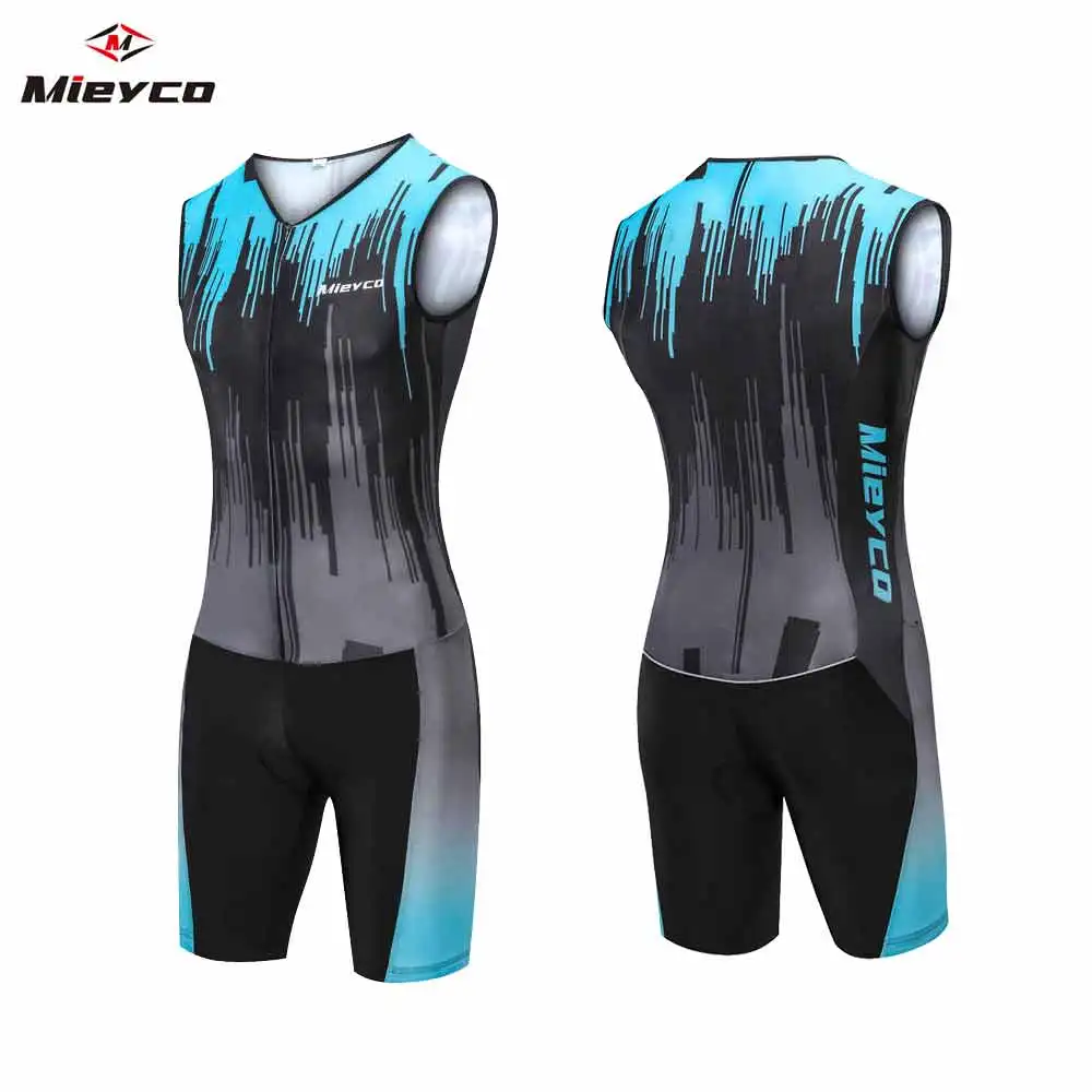 Mieyco Multicolor Triathlon Men's Sleeveless Track Suit Mountain Bike Cycling Suit Leotard Jumpsuit Cycling Suit in swimsuit