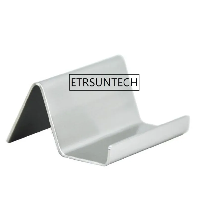 20pcs Matte Stainless Steel Business Card Holder Home Office Name Card Holder Display Stand Desktop Card Display