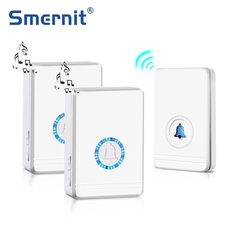 Long Range Wireless Doorbell EU/US Plug Loudspeaker Home Entry Alarm Waterproof Door Bell Night Light 48 Ringtone