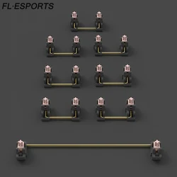 FL·ESPORTS Mechanical Keyboard V3 Stabilizers Switches Gold Plated Mounted DIY 6.25u 61 87 104 108 Keys Plate Mounted Stabilizer