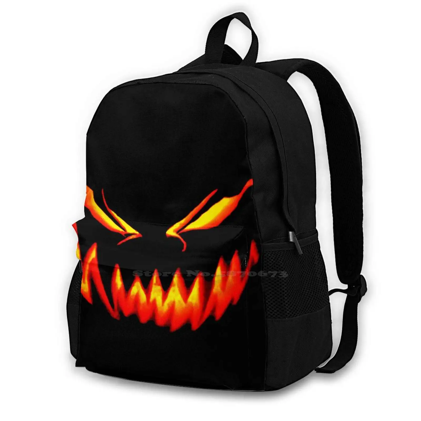 Halloween Jack O ; Lantern Scary Pumpkin-Head-Season Of Evil Backpack For Student School Laptop Travel Bag Halloween Hallows