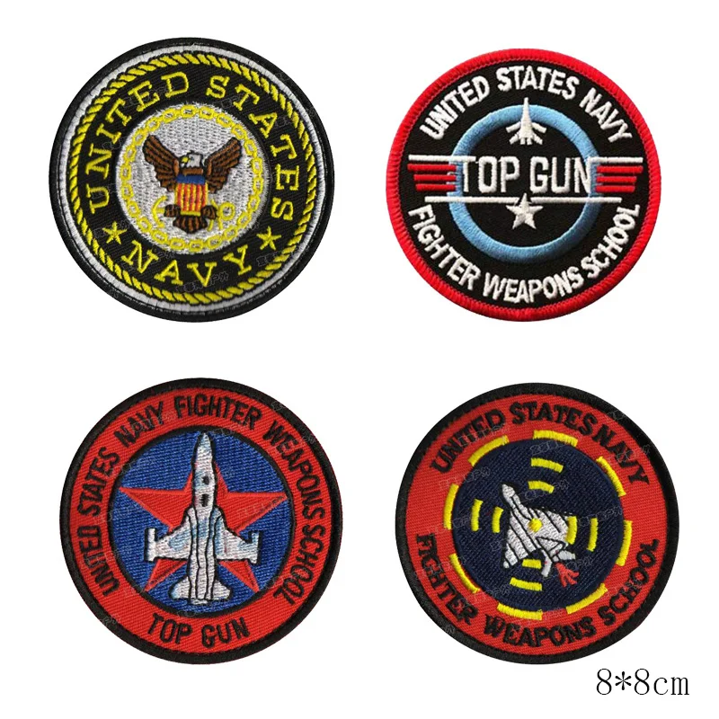 1PC 3D ricamo VF-1/TOP GUN Aviation Pilot Eagle Patch Army Armor Morale capitolo Patch Badge vestiti giacca icona