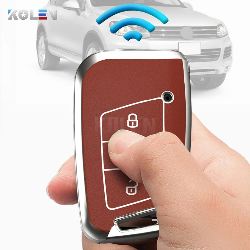 Tpu Leather Car Key Case Cover Protector Fob For VW Volkswagen Passat B8 Magotan Golf For Skoda Kodiaq Superb A7 Accessories - Image 6
