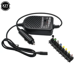 Universal 80W Portable Charger LED Auto Car Adapter Adjustable Power Supply Adapter Set 8 Detachable Plugs Car Laptop Notebook