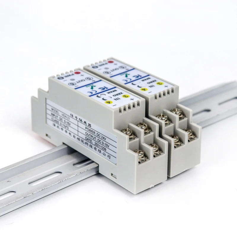 HDH-21 4 20ma signal splitter 010v isolator 4 to 20 ma 075mv to 420ma signal converter 010v analog input module