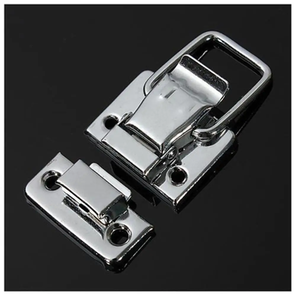 

2pcs Silver Fastener Toggle Latch Catch Chest Case Suitcase Boxes Chests Trunk Lock