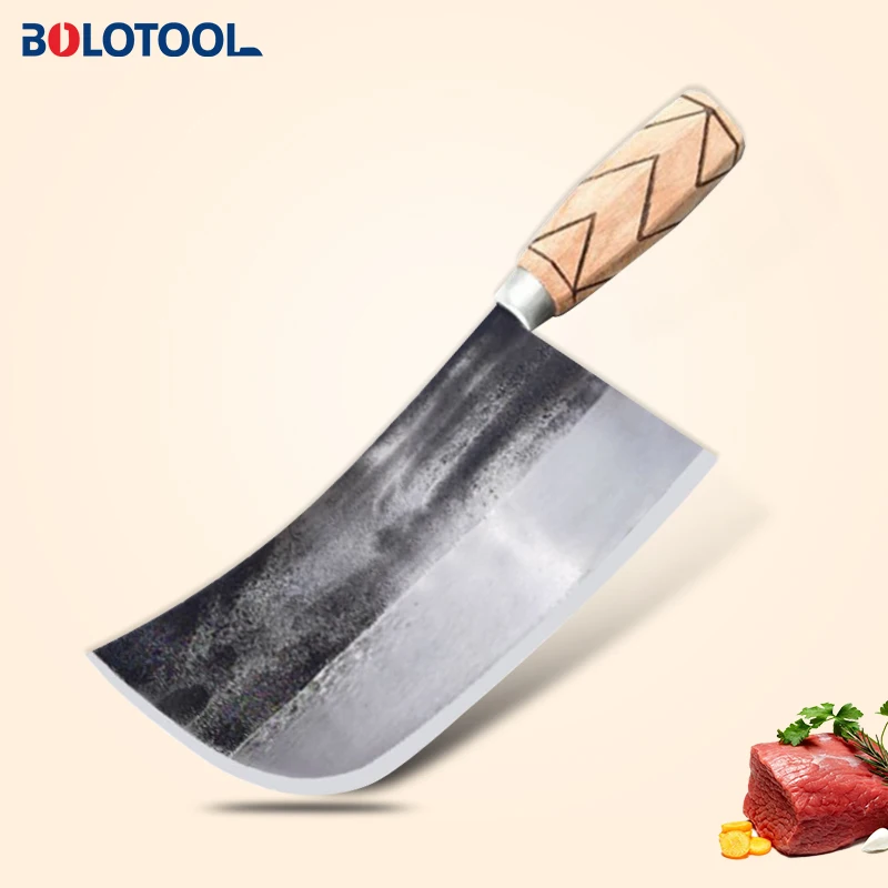 

Knife Kitchen Forged Handmade Chinese Chef Knife Cleaver Meat Slicing Chopping Vegetable Cutting Butcher Knife High Carbon Steel