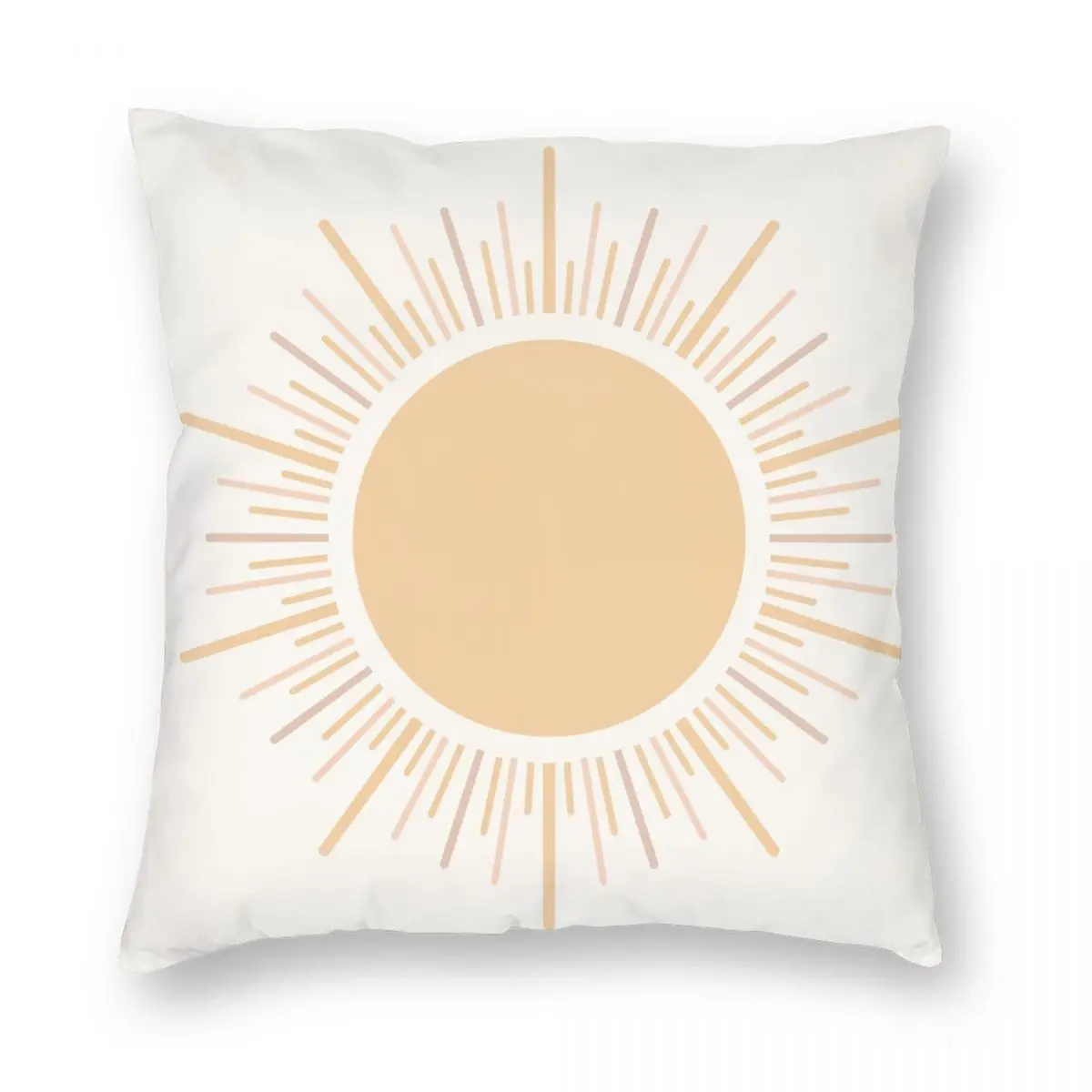 

Чехол для подушки Sun Boho из полиэстера и льна, декоративный Бархатный Чехол на застежке-молнии для комнаты, 18 дюймов