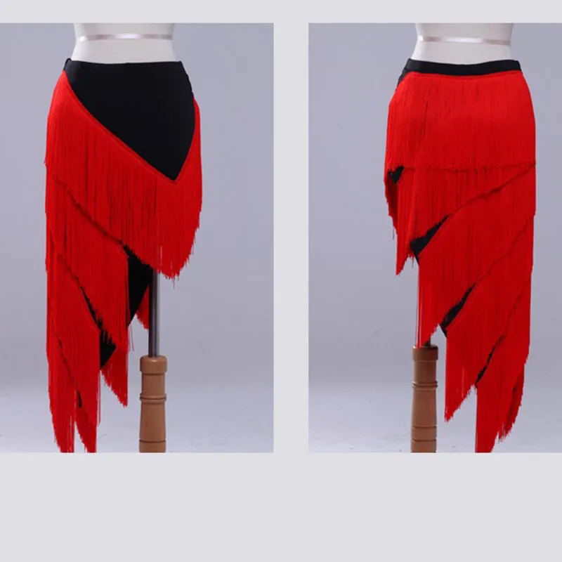 2024 New Latin Dance Tassel Skirt Stage Performance Square Dance Skirt Women Ballroom Dance Skirt