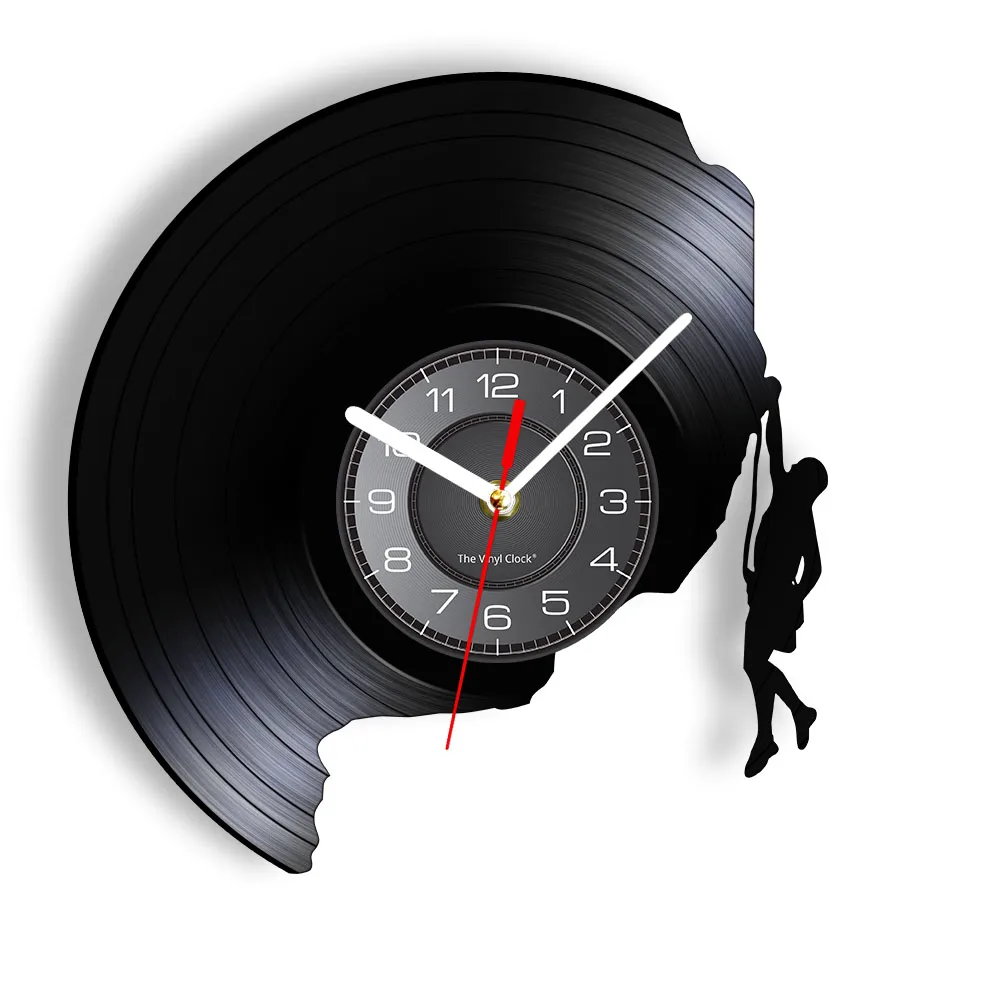 Halten Klettern Vinyl Wand Clock Scramble Scaler Schweigen Wohnzimmer Bergsteigen Liebhaber Bergsteiger Wandern Advernture Wohnkultur