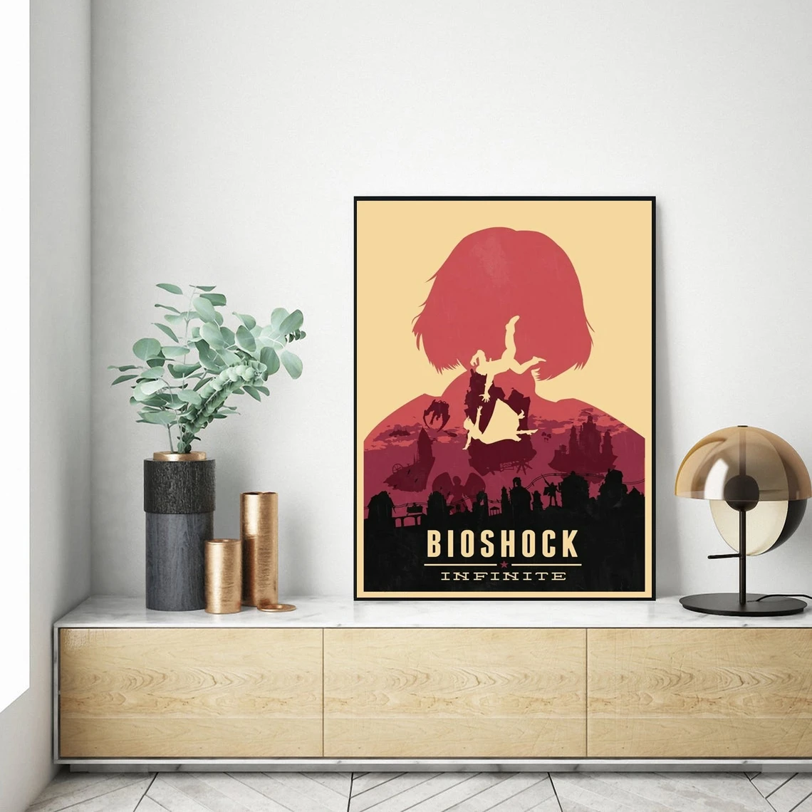 Bioshock Game Poster Canvas Print Wall Painting Decoration, No Frame