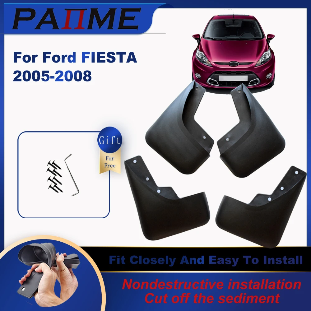 

Брызговики для Ford FIESTA 2005-2008 4 шт./компл. формованные Брызговики Передняя и задняя грязеотталкивающие детали YC102038