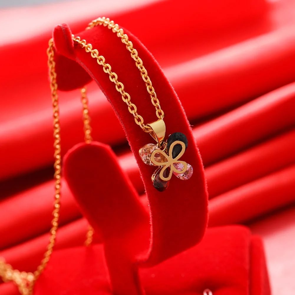 

Gligli Small Necklaces For Women/Girl Gold Color Pendant Thin Chain Jewelry Ladies Festival Gift