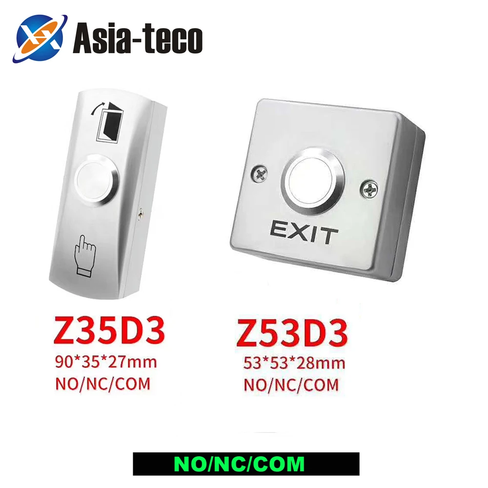 

Zinc Alloy Exit Button Switch NO/NC/COM Push Exit Door Release Button Switch for Access Control System