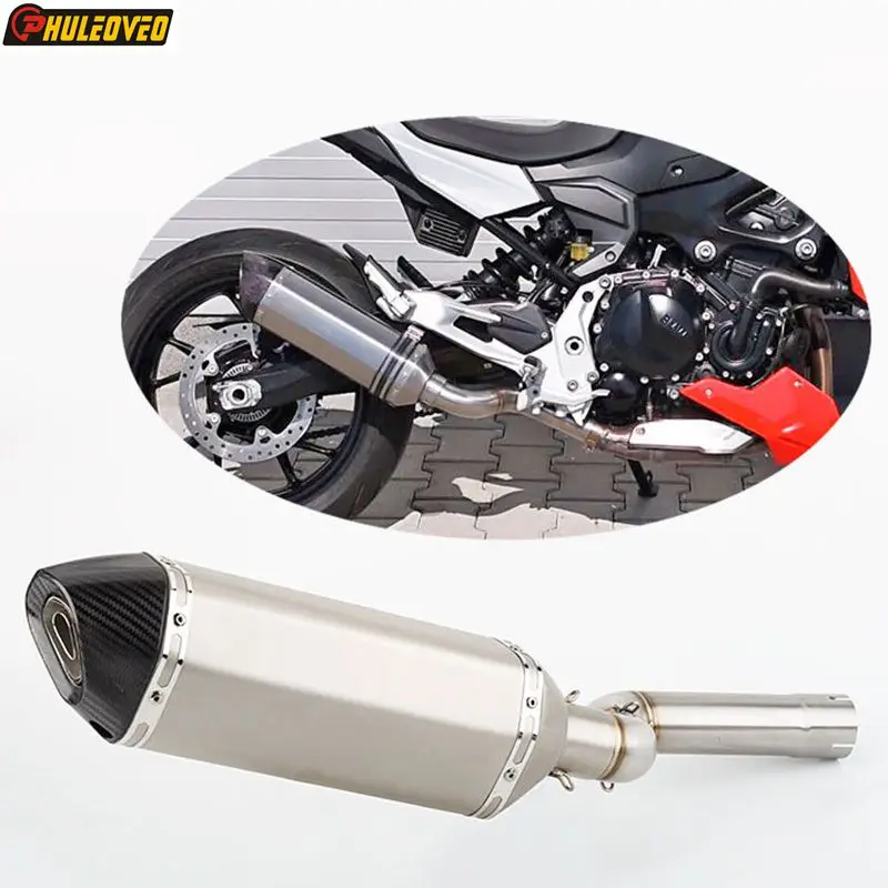 

For BMW F900R F900XR 2020-2023 Motorcycle Exhaust Muffler Escape Motor+Link Pipe Muffler Middle Pipe for F900XR F900R Escape Can