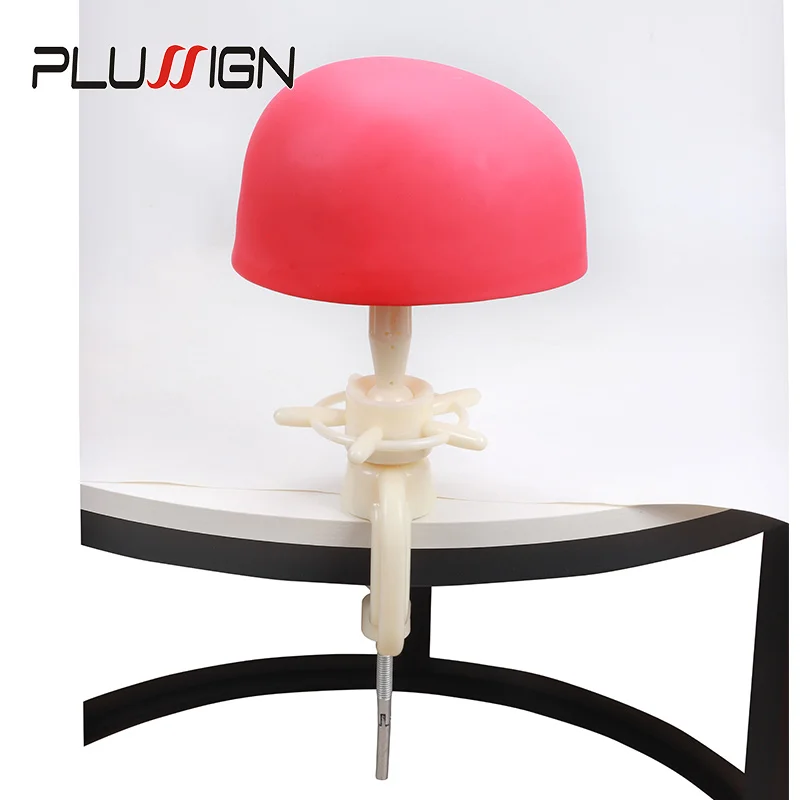 Silicon Ventilating Hand-Woven Half Head With Table Clamp Mannequin Head With Stand White Color Top Quality S L Two Size Head