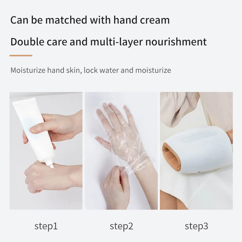 Chargeable Portable Air Compression Hand Massager Heated Finger Massager 6 modes, 3 levels of strength Massage Relaxation