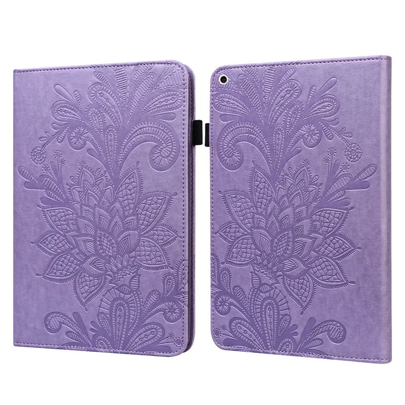 Funda de cuero con relieve de flores para iPad, cubierta para iPad de 6. ª, 7. ª y 9. ª generación, 9,7, 10,2, 10, 9, 8, 7, 6, 5, Air 1, 2