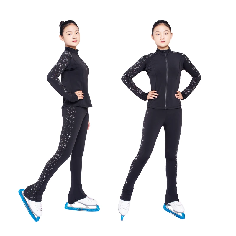 

Children's and Girls' Figure Skating Training Clothes Skating Jacket and Pants Skateboarder Warm Gymnastics Training Clothes