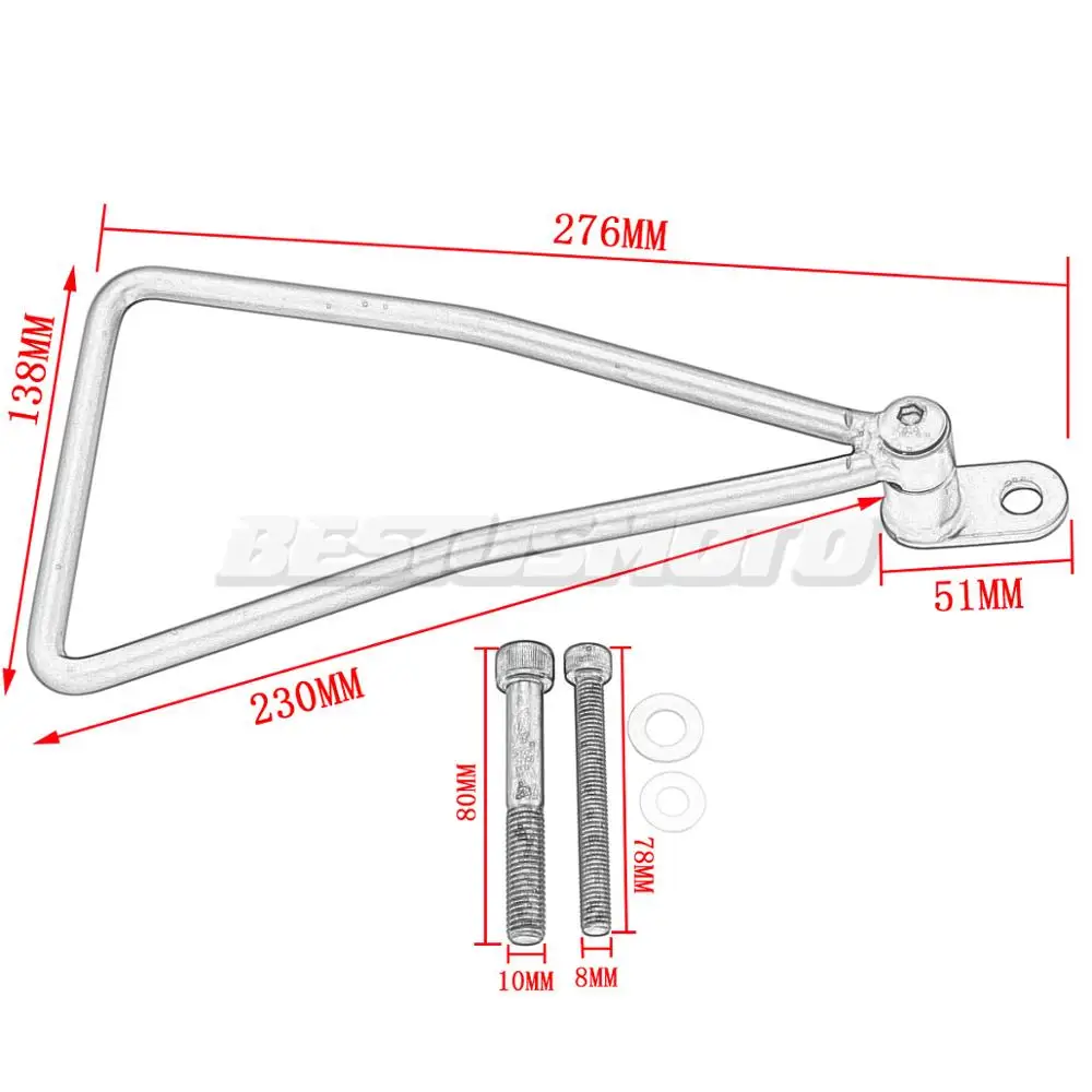 Motorcycle Universal Black Chrome Saddlebag Saddle Bag Support Bars Mount Bracket For Honda CB1100 CB 1100