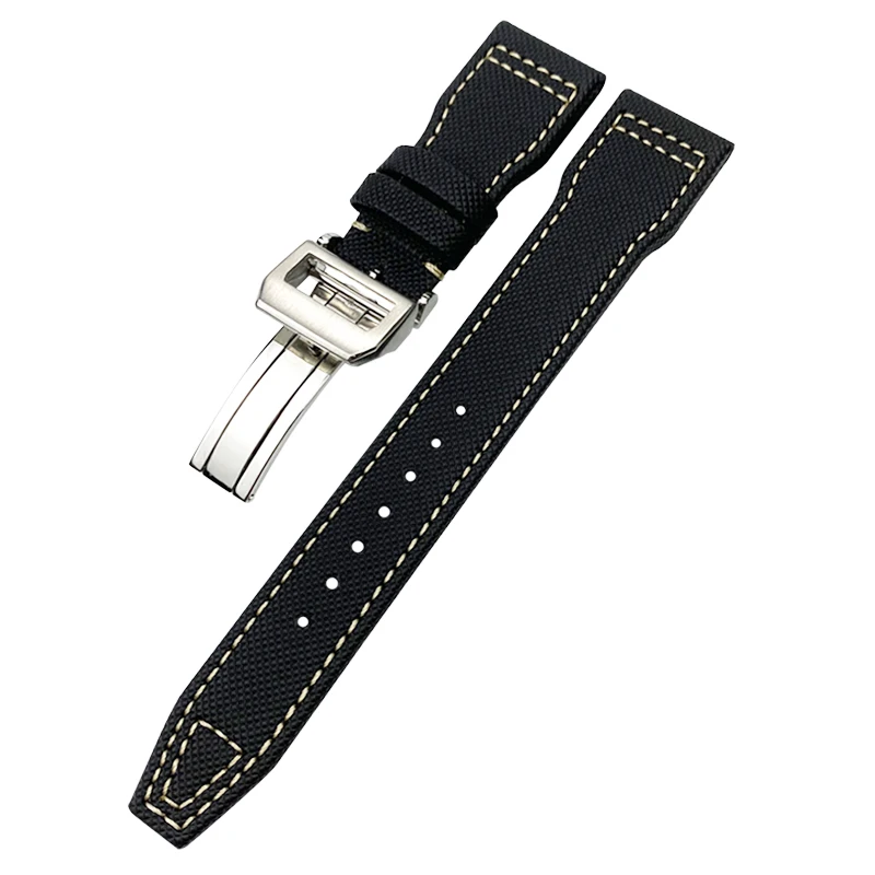 20/21/22mm High quality Calfskin Leather Nylon Watch strap Fit for IWC Pilot SPITFIRE MARK18 Portofino TOP GUN IW3777 Watchband