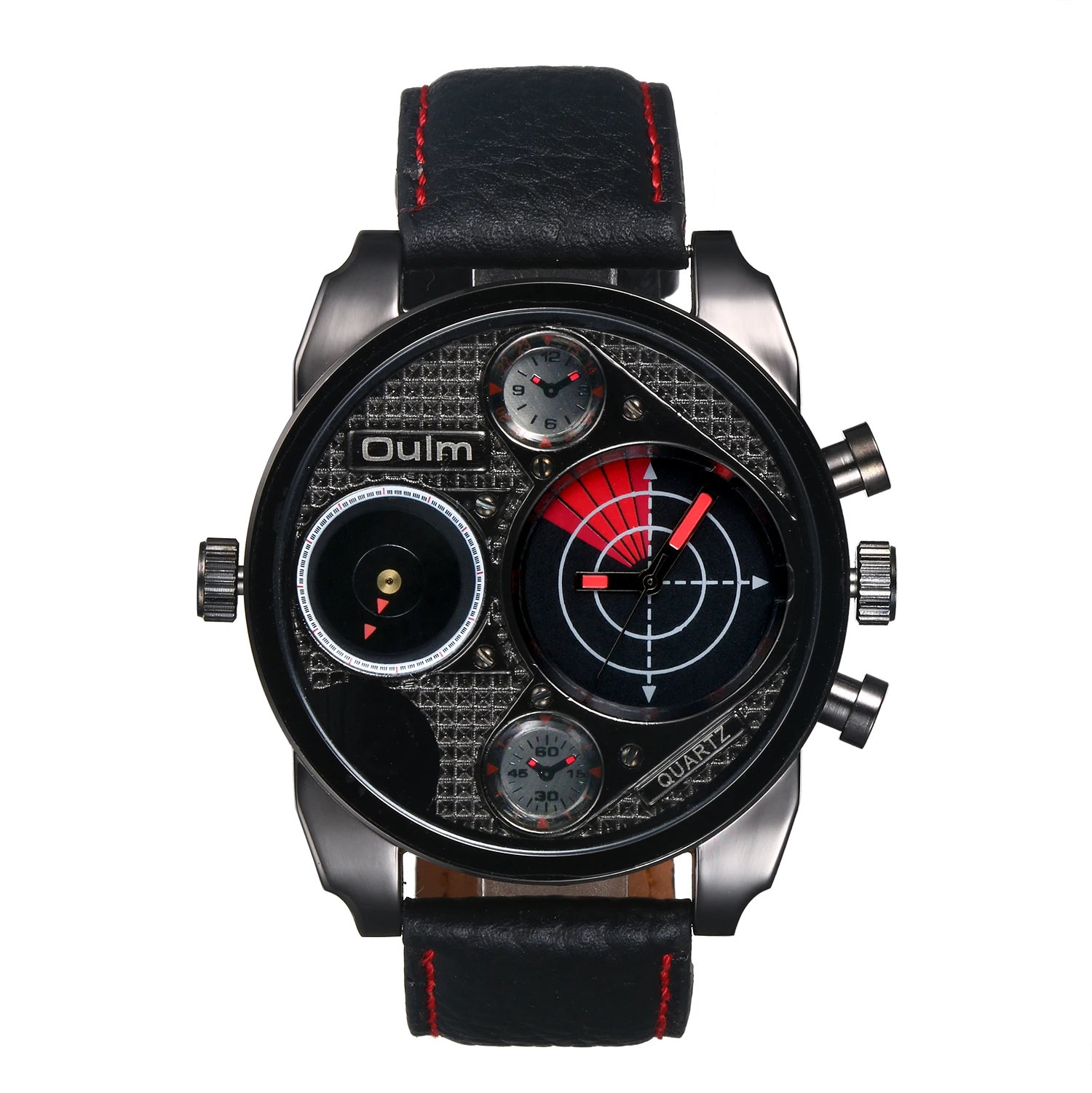 Lancardo 2021 Новый двух часовых поясов Для мужчин, часы из искусственной кожи мужские кварцевые часы Повседневное мужские часы relogio masculino