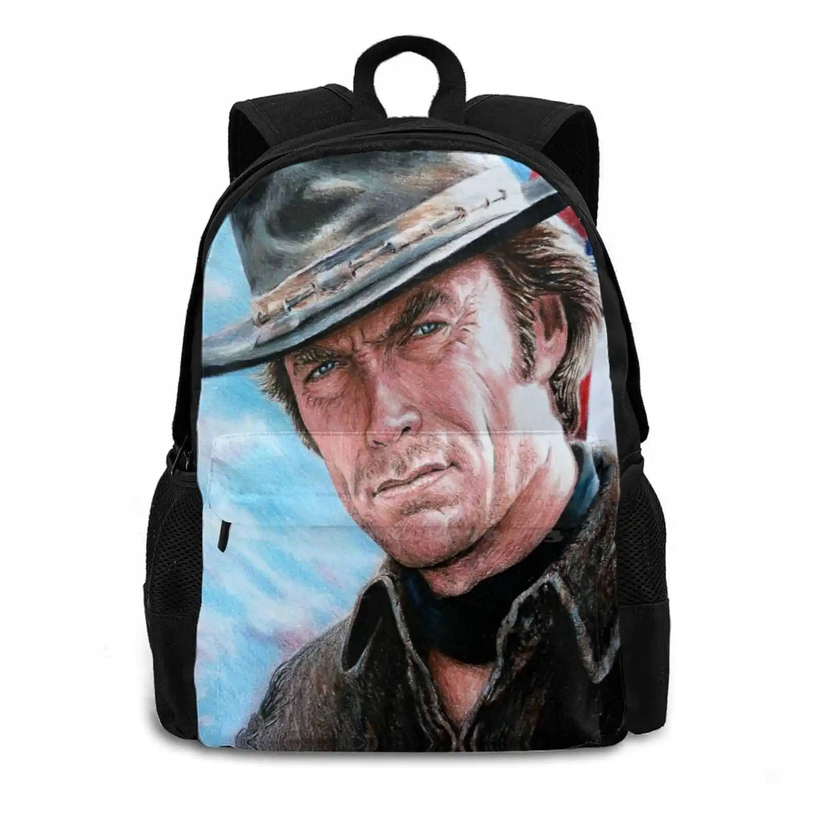 Clint Eastwood American Icon School Bags For Teenage Girls Laptop Travel Bags Clint Eastwood American Icon Movies Actors