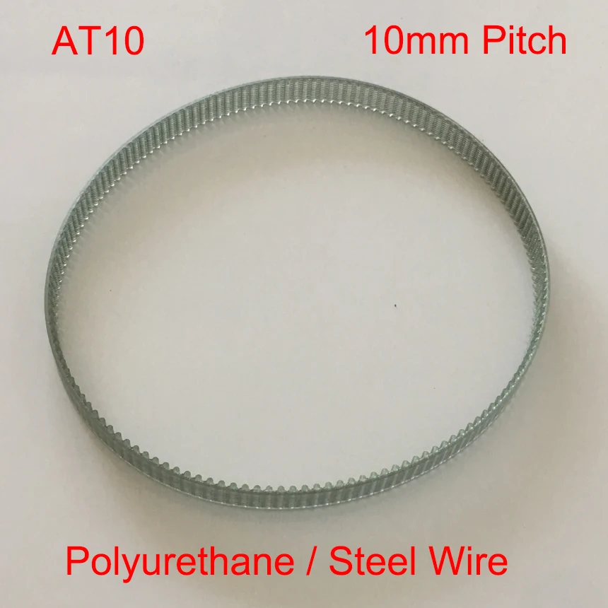 

AT10 1700 1940 170 194 Tooth 20mm 25mm 30mm 35mm 40mm Width 10mm Pitch PU Polyurethane Steel Wire Synchronous Timing Belt