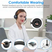 USB headset with mic for PC and noise cancelling #2