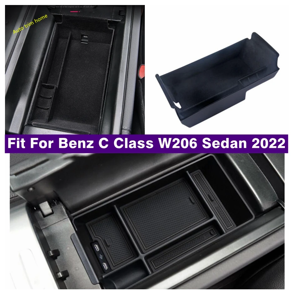 

Center Control Storage Container Phone Accessory Secondary Pallet Tray Box Fit For Benz C Class W206 Sedan 2022 2023 Accessories