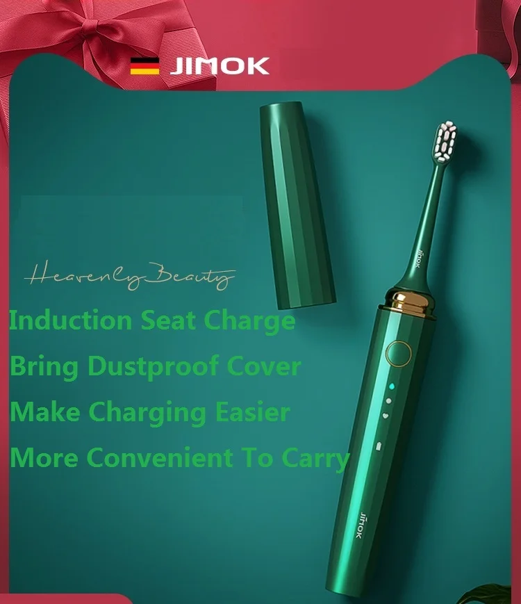 JIMOK-소닉 전동 칫솔, 울트라 소닉 자동 업그레이드 USB 충전식 고속 충전 성인 방수 칫솔 (K3)