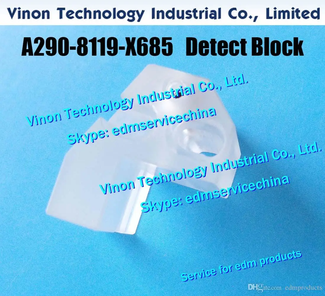 (1pc) A290-8119-X685 edm Detect Block F604-1 Upper for  iD,iE,400i,600iA,0iD machines A2908119X685 Pin block A290.8119