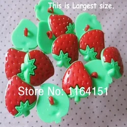 30pcs Fashion Nylon Kids Children Outerwear Buttons Cartoon Shape 16mm*22mm BIG STRAWBERRY SHAPE Children Buttons sk0168