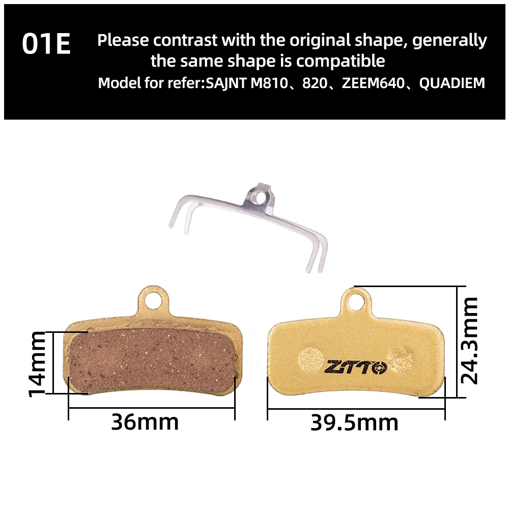 4 pairs Resin/ceramic/Full metal Bike Disc Brake Pads Suit for Shimano Saint M810 M820 ZEE 640 H01 MTB Hydraulic Brake Pad