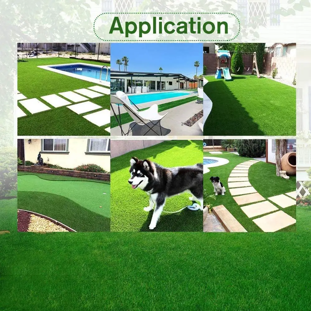 Realistic Synthetic Artificial Grass Turf 2M*5M Thick Faux Grass Indoor Outdoor Landscape Lawn Pet Dog Turf Carpet for Garden