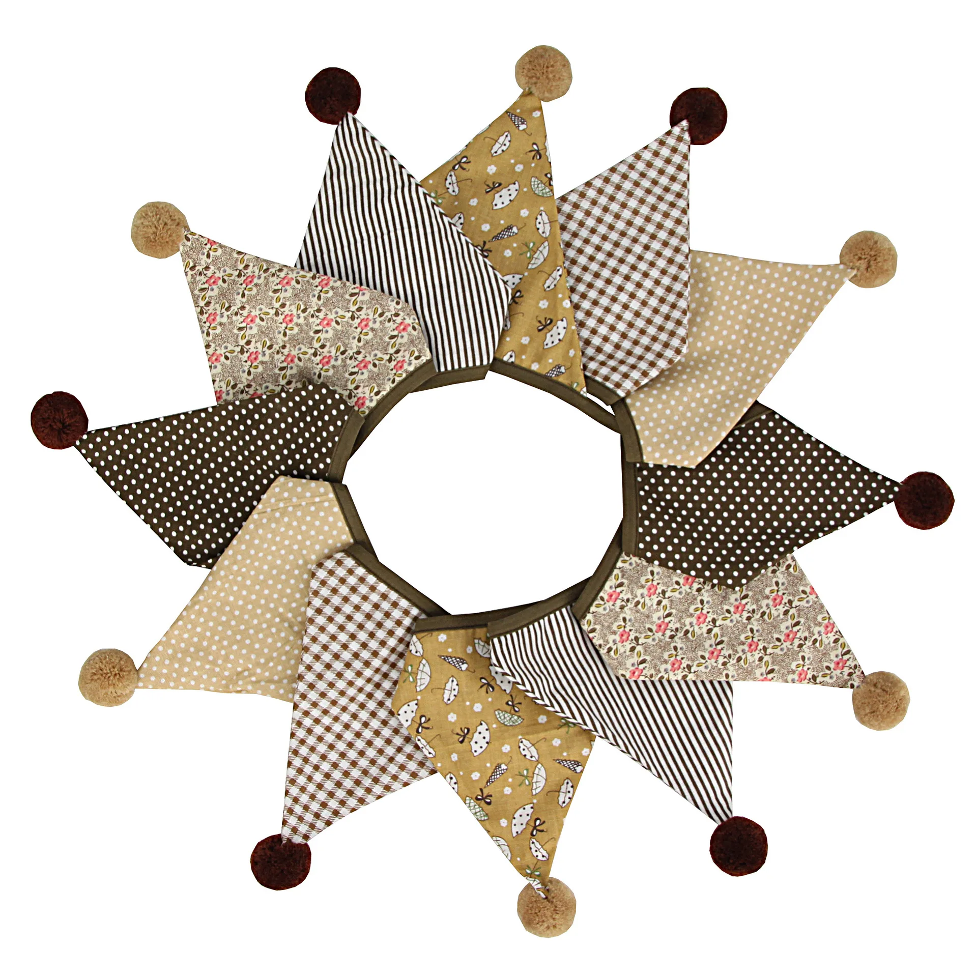 نمط جديد 12 أعلام 3.2 متر اليدوية القطن القماش راية بينانت جارلاند الأطفال أطفال استحمام الطفل/في الهواء الطلق DIY بها بنفسك ديكور المنزل