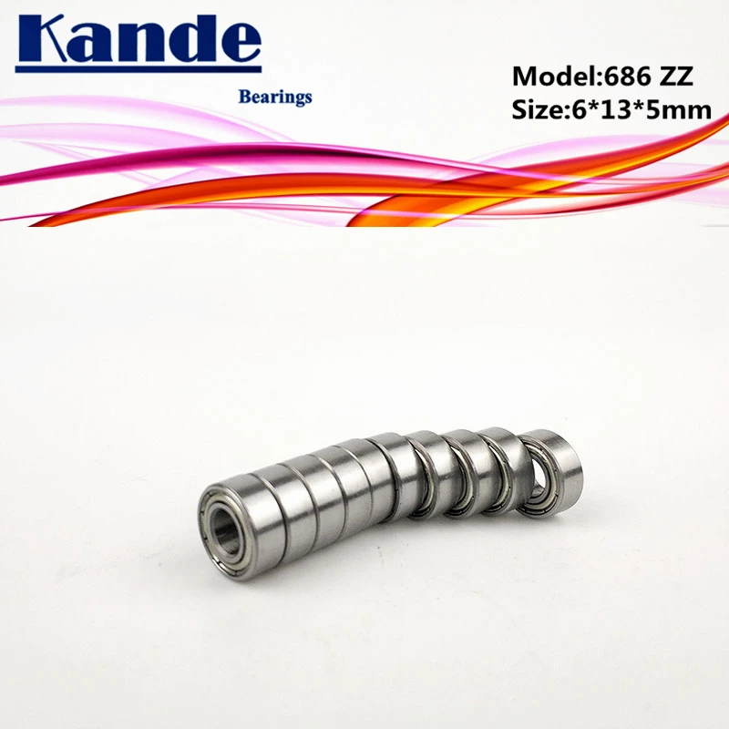 Kande Bearings 686 ZZ ABEC-1 686ZZ ABEC-3 686ZZ  ABEC-5 686-2Z Miniautre Ball Bearing 6x13x5mm 686