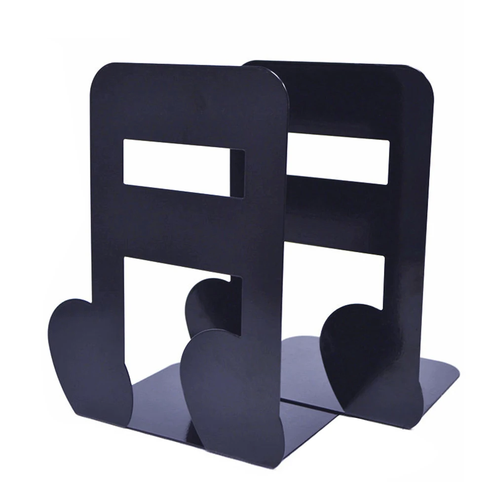 2Pcs Musical Book Holder High Note Shape Book Stand Bookend Red Black Bookshelf porte livre sur pied органайзер для канцелярии