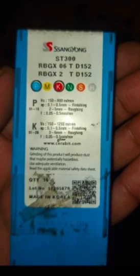 KORLOY-Unión de inserción CNC, SSAGNYONG, RBGX06TD152, RBGX06TD152, ST300