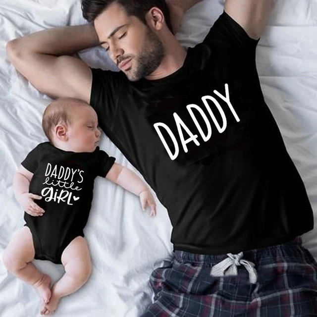 Daddy Little Girl Clothes Daddy Daughter Baby Clothes 1pc Family Matching Clothes Aliexpress