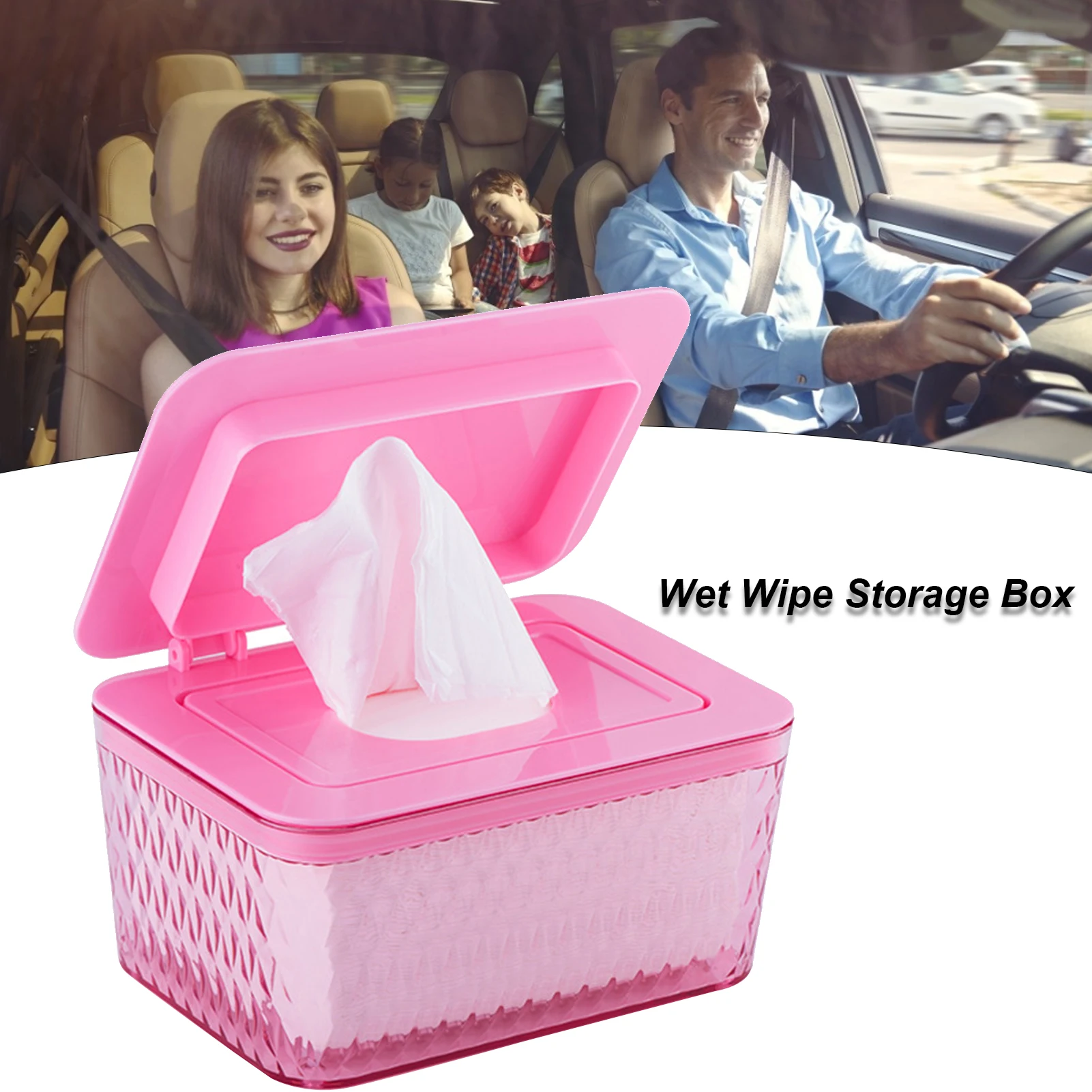 Baby Wipes Sealed Pumping Box, Household Tissue Box, Car Wipe Box With Lid, Tissue Storage Box