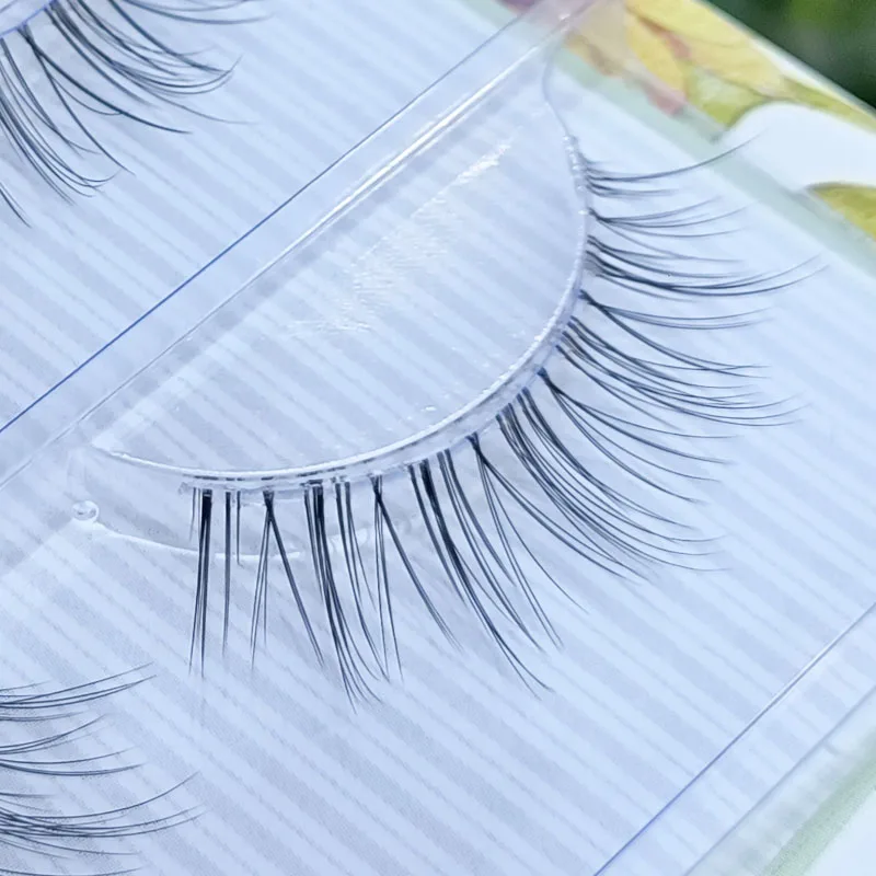 Iagede Air False Eye Lashes ชุดธรรมชาติขนตา Clear Band Ake ขนตา Glimmer เริ่มต้นเครื่องมือแต่งหน้าขนตา