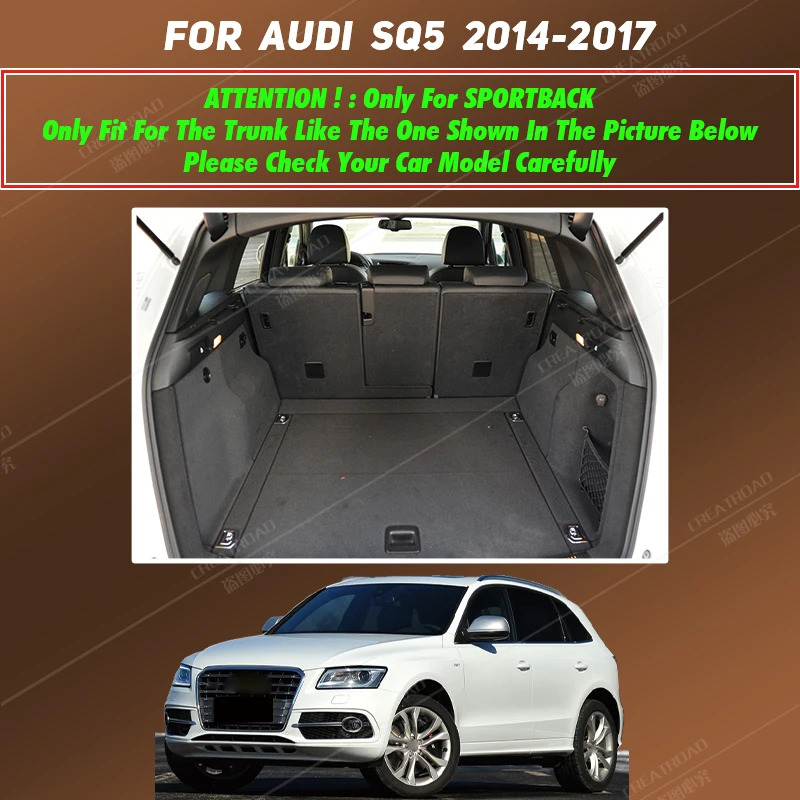 APPDEE Car trunk mat for Audi SQ5 2014 2015 2016 2017 cargo liner carpet interior accessories cover