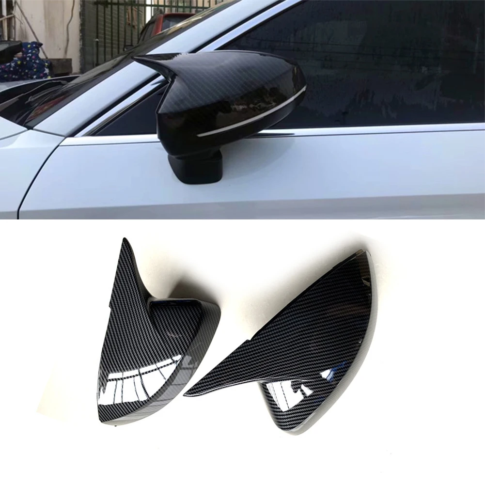 

For Audi A3 S3 8V RS3 2013 2014 2015 2016 2017 2018 2019 RearView Mirror Cover Caps Carbon Fiber Pattern Or Black Car Styling