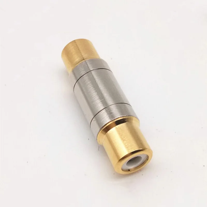 2pcs/lot Dual RCA Connectors High Quality RCA Female to Female Jack Socket Straight Adapter Gold Plated Speaker Cable Extender