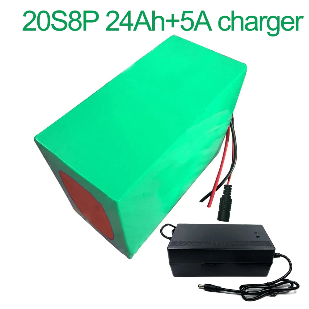 

With 5A charger 72V 24Ah 20S8P 18650 Li-ion Battery electric two Three wheeled motorcycle bicycle ebike 200*170*140mm